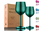 UNISWEET copa de vino acero inoxidable 18oz, ideal para exteriores.
