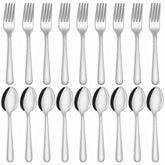 Unokit cucharas 24 piezas con acabado espejo, ideal para uso diario