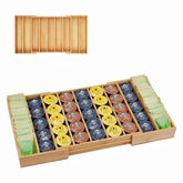 UoeRing portacapsulas k-bambu en primer plano, organiza cápsulas de café de forma ordenada.