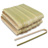 Pinzas de bambú mini Uprony de 15,8 cm para charcutería, servicio higiénico.