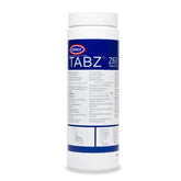 Urnex Tabz tableta de limpieza para cafetera facilita una limpieza en un solo paso.
