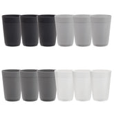 Vaso Newport 10oz de US Acrylic, gris piedra, apilable para ahorrar espacio.