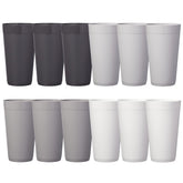 Vaso Newport de US Acrylic 20 oz en gris piedra, duradero para uso diario.