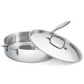 USELUCK sartén de 12 pulgadas con tapa, ideal para salteados y dorados