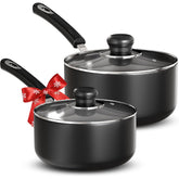 Utopia Kitchen cazo 1qt antiadherente con tapa para salsas y guisos.