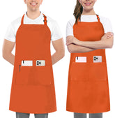 Delantal bib de Utopia Kitchen ajustable con dos bolsillos, ideal para cocinar.