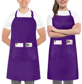 Delantal bib ajustable de Utopia Kitchen con dos bolsillos, ideal para cocinar con comodidad.