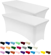 Mantel elástico Utopia Kitchen 4 pies blanca con ajuste seguro para mesas