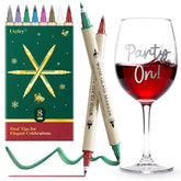 Uxylry marcadores de vino con punta dual para personalizar vasos en fiestas.