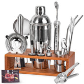 Vabaso kit de coctelería con soporte para ordenar la barra en casa