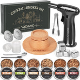 Vabaso whiskey smoker kit con soplete de llama triple para infundir humo en bebidas