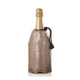 Vacuvin Active Cooler plata plegado, enfriamiento rápido para botellas estándar.