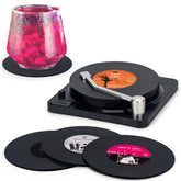 Valdivia posavasos vinilo retro con reproductor, ideal para ambientar tu sala.