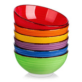 Vancasso Bonita tazones cereal seis colores para comidas diarias coloridas.
