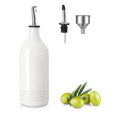 Dispensador Vancasso de aceite cerámico 20oz con acabado blanco en cocina.