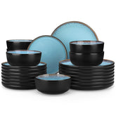 Conjunto Vancasso de 24 piezas en azul cielo, apto microondas y lavavajillas