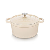 Olla Vancasso de hierro esmaltado 2.5 qt vista frontal, ideal para guisos y horneados.