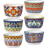Ramequines vancasso bohemios para crème brûlée, 8 oz, coloridos y duraderos.