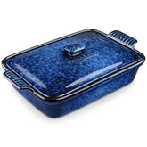 Cazuela de cerámica Vancasso Starry azul con acabado vidriado para hornear uniforme