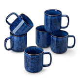 Taza vancasso Starry primer plano del borde y esmalte, ideal para café mañanero