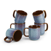 Taza de café Vancasso con asa ergonómica y color azul Onion.