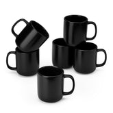 Tazas vancasso de 12 onzas con acabado mate negro para latte diario