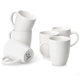 Vancasso: tazas de cerámica blanca 16 oz para café o té.