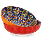 Tazones grandes Vancasso 78oz rojos para ensaladas abundantes