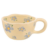 VanEnjoy taza cerámica con rosas, ideal para café matutino y aroma floral.