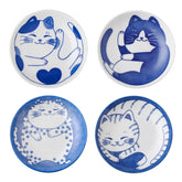 VanEnjoy platitos cerámicos con gatitos azules para aperitivos y salsas