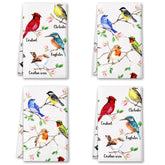Toalla Vansolinne con aves en rama, ideal para secar platos y decorar la cocina.