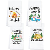Vansolinne toallas camping, conjunto de 4, ideal para secar platos.