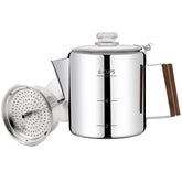 Vaolvpant percolador 6 tazas, acero 304, diseño duradero para café