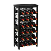 VASMIA estante de vino en suelo, 6 niveles con tablero superior, mantiene botellas accesibles y protegidas.
