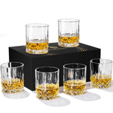 Vaso Triplorare para whisky, vista frontal, ideal para degustaciones cuidadosas con hielo.