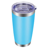 Vaso VEGOND 20 onzas con tapa y pajilla, color azul cielo, para bebidas calientes o frías.