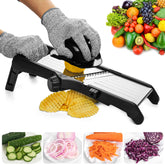 Mandolina VEKAYA para cortar verduras con grosor ajustable y seguridad