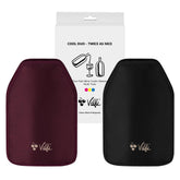 Velfli Duo enfriador vino negro frente: mantiene la botella fría más tiempo.