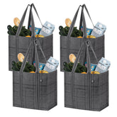 Bolsas VENO Windowpane 4pack frente, gran capacidad para compras fáciles