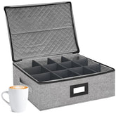 VERONLY caja de almacenamiento para tazas con divisores, mantiene orden en la cocina.