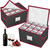 VERONLY cajas de almacenamiento para cristalería con 24 copas y protección.