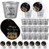 Vesici vasos de brindis de acero inoxidable para 2026, duraderos para fiestas.