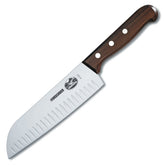 Victorinox Santoku Rosewood con hoja Granton para rebanar láminas finas con control