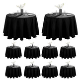 Vidafete mantel redondo 120 pulgadas negro listo para eventos elegantes.