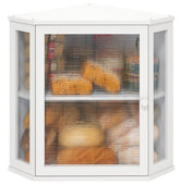 Viewcare caja de pan en esquina con bambú, ideal para ahorrar espacio.