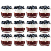 Vikko copas de cristal pequeñas para postres de 7 onzas, perfectas para helado.