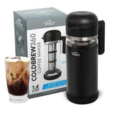 VINCI Cold Brew 360 con filtro dual para extracción más rápida y sabrosa.