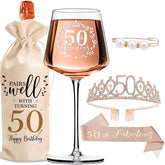 Copa de vino cristal libre de plomo de Vintacicle, ideal para celebrar un 50 aniversario.