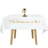 VitalCozy frontal de altar En Memoria de Mí con bordado dorado para ceremonias.