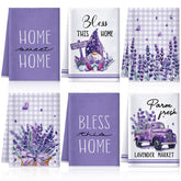 Toallas VitalCozy lavanda para cocina, 24x16 pulgadas, suaves y absorbentes para secar utensilios.